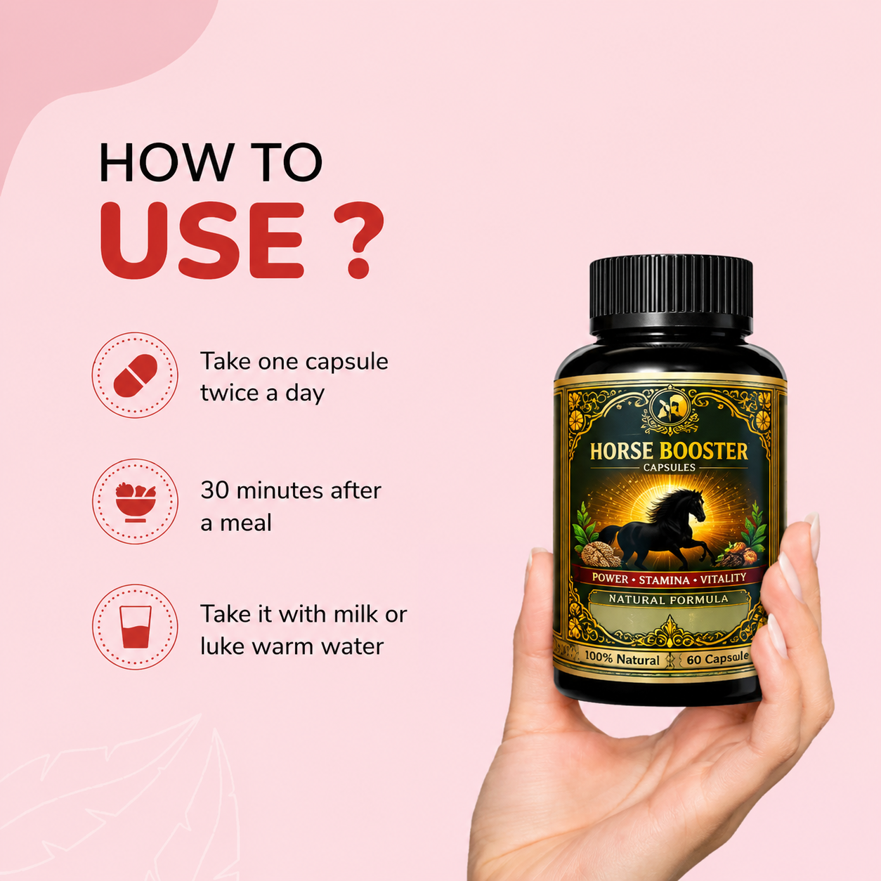 HORSE BOOSTER PROMOTES NATURAL ENERGY & DAILY WELLNESS