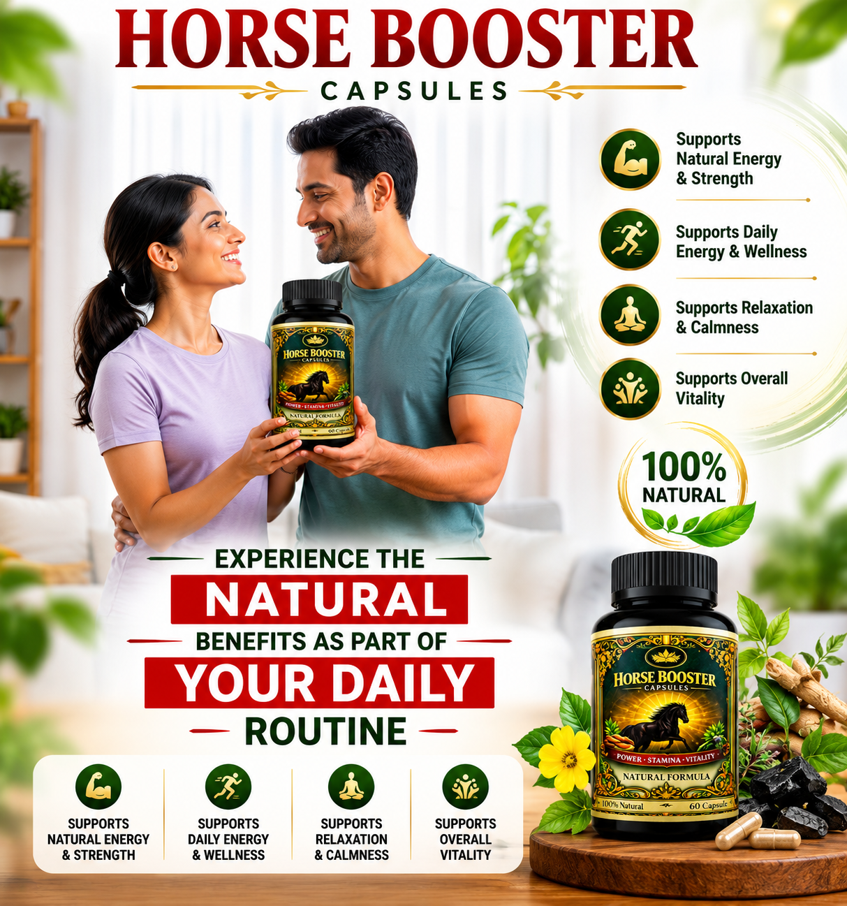 HORSE BOOSTER PROMOTES NATURAL ENERGY & DAILY WELLNESS